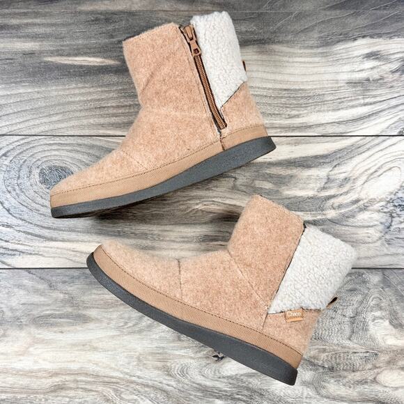 NIB Chaco Revel Tall 6.5M Ankle Soft Felt Ankle Boots Brown Sugar 37.5 - Picture 4 of 11